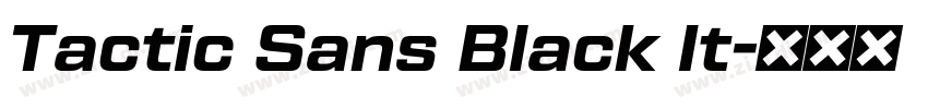 Tactic Sans Black It字体转换